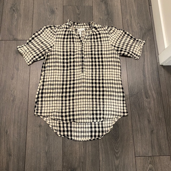 Apiece Apart Los Altos Checked Cotton Top Size XS - Picture 2 of 8